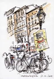 Berlin Kreuzberg Bergmannstrasse Urban Sketchers Stadt Skizzieren Inspirierende Kunst