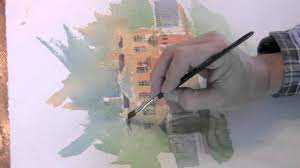 Paper, ink, mixed media, acrylic. Pen And Ink With Watercolor Youtube