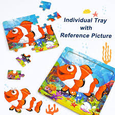 Plus, discover the deals to make puzzle night a cheap one. Buy 12pack Easy Wooden Jigsaw Puzzles For Kids Age 4 8 Years Old Sea Animals Small Summer Toddler Puzzles Party Favors For Girls And Boys Portable Travel Puzzles 20 Pieces Per Puzzle Online