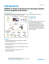 However, i must stress to you that this is not a . Pdf Sergio A Single Cell Expression Simulator Guided By Gene Regulatory Networks