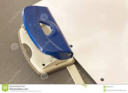 Office Equipments Hole Puncher Stock Image Image Of