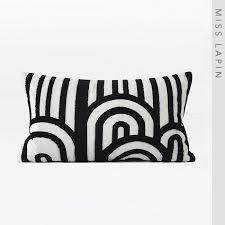 Black And White Lumbar Pillow Cover 