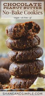 Delicious Vegan No Bake Cookies With Chocolate And Peanut Butter Easy To Make And In 2020 Vegan No Bake Cookies Healthy Chocolate Recipes Plant Based Dessert Recipes