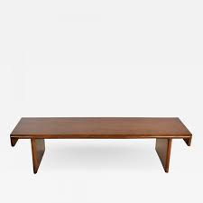 It can also be used as a storage chest or a bench. Frank Lloyd Wright Vintage Walnut Stained Mahogany Bench Coffee Table Style Of Frank Lloyd Wright