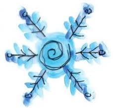 Flocon Bleu Dessins Hiver