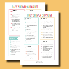 It should be able to cover food, venue, seating, decorations, potential games, and so on. Cute Baby Shower Checklist Printable Cute Baby Showers For Modern Mom To Be Mod Baby Showers