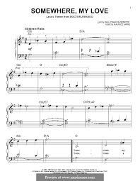 Somewhere My Love Lara S Theme By M Jarre Sheet Music On Musicaneo