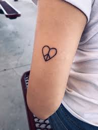 Peace of mind tattoo ideas. Hidden Peace Heart Tattoo Peace Sign Tattoos Tattoos Heart Tattoo