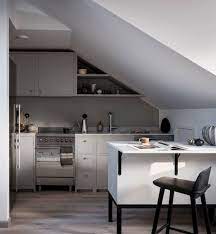Use a nail gun to nail through the boards into the cabinets and ceiling. Sloped Ceiling Kitchens That Are Functional Stylish Mecc Interiors Inc