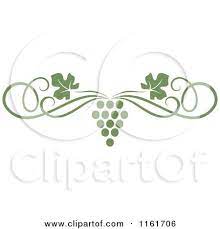 Clipart Of An Olive Green Grape Vine And Swirl Page Border Royalty Free Vector Illustration By Seamartini Clip Art Borders Flower Drawing Cross Coloring Page