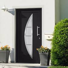 Accueil joliment aménagé intégrant une porte d'entrée nativ 2 de zilten, vue de nuit. Vidaxl Porte D Entree Anthracite 108x200 Cm Cdiscount Maison