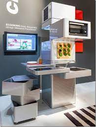 Kitchen robots for home robots cooking, cleaning, multitasking engineered for people assistance and convenience cartoon. Future Technology Concept Vertical Kitchen Ecooking Compact Kitchen Design Kitchen Design Smart Design