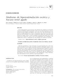 Síndrome de hiperestimulación ovárica y fracaso renal agudo