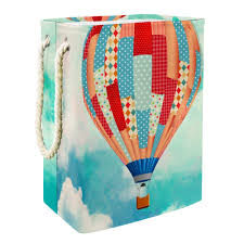 Amazon Com Hot Air Balloon Storage Basket Collapsible Nursery Hamper Kids Laundry Basket For Baby Girls Room Toy Storage Organizer 19x11 8x16in Baby