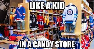 Like A Kid In A Candy Store Ice Hockey Hockey Memes Sport Hockey