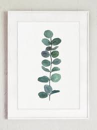 Eukalyptus Zweig Aquarell Satz Von 2 Eukalyptus Grun Etsy Green Art Print Botanical Poster Etsy Art Prints