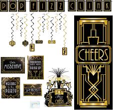 Add your grad's face, favorite quote, name or colors to just about everything. Amazon Com Roaring 20s Party Supplies And Decorations Art Deco 20 S Party Banner 20 S Wall Decorations 20 S Door Cover And 20 S Party Centerpiece Perfect 20s Party Decorations And 20s New Years