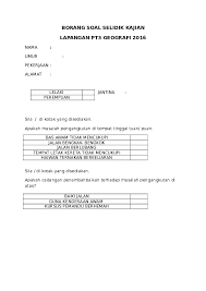 Borang soal selidik yang telah diisi akan dikumpul balik untuk tujuan analisis. Doc Borang Soal Selidik Kajian Prissha Gomez Academia Edu