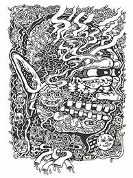Print coloring of psychedelic and free drawings. Have A Nice Trip