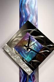 Statements2000 multicolor contemporary metal wall art sculpture, abstract wall decor by jon allen metal art, accumbent wave, 46 x 10 4.6 out of 5 stars 74 $199.00 $ 199. Modern Metal Wall Art Pendulum Clock Abstract Sculpture Decor Abstract Painting Clock On Metal Original Art Design By Alex Kovacs Ak445 Alex Kovacs Metal Art