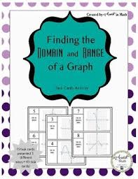 Finding The Domain And Range Of A Graph Task Card Activity Task Card Activities Task Cards Cards