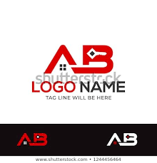 Ab Letter Home Shape Logo Design Vector Illustration Logo Template Company Logo Business Logo Logo Design Branding Logo Design Lettering Retro Logos