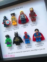 Lego Superheroes Frame Dad Daddy Teacher Avengers Diy Gifts For Dad Father S Day Diy Diy Father S Day Gifts