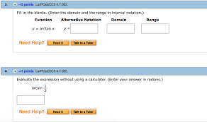 Solved Fill In The Blanks Enter The Domain And The Rang Chegg Com