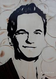 Black And White Barney Original Black White Legendary Wooden Barney Stinson Actor Famous Art Marquetry Caracter Home Decor Wall Picture Woodworking B Famous Art Barney Stinson Art