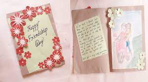 Write your chosen sign off followed by a coma and another line break. Greeting Card Idea For Friendship Day Easy To Make Flower Card Youtube