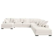 Canapé relax 2 places bobby 2 cuir noir. Canape D Angle Modulable 7 Places En Coton Ivoire Loft Maisons Du Monde