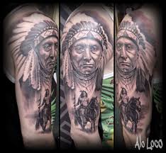 Black And Grey Realism Tattoo Artists Near Me Native American Indios Half Sleeve Tattoo By Alo Loco London Tattoo Artist Native American Tattoo Sleeve American Indian Tattoos Native Indian Tattoos