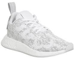 Adidas mens nmd r2 primeknit core black white textile trainers. Adidas Nmd R2 White Grey Two Sneaker Damen