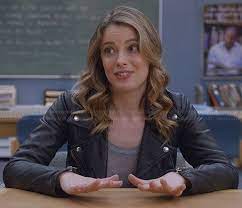 Britta S Leather Biker Jacket On Community Leather Jacket Girl Jackets Leather Biker Jacket