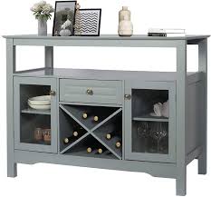 Do you want to have a large capacity storage cabinet with wine rack? Buy Gbu Sideboard Buffet Cabinet Cupboard Table For Home Kitchen Dining Room Organizer With Wine Rack Open Shelf Storage Cabinet Gray 45 7 L X 15 7 W X 32 3 H Online In Vietnam B08jcxkf7g