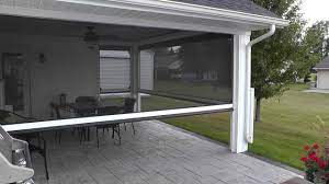 Screen in existing roof lines with our screen walls only, porch screening systems.cover your existing deck or patio with a r etractable fabric patio awning or choose from 4 styles of a permanent aluminum patio cover installations. Motorized Patio Screen Youtube