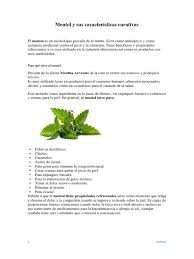 Mentol Y Sus Caracteristicas Curativas Docx Medicamentos Con Receta Especialidades Medicas