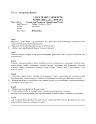 Contoh soal manajemen keuangan semester 4. Contoh Soal Uas Ut Semester 1 Manajemen