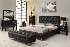 Elegant Italian Bedroom Furniture Set Black White Theme 3827 Interior Design Bedroom Interior Black Bedroom Furniture Upholstered Bedroom Set