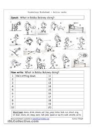 Great Way To Work On Sentence Structure Vocabulary Matching Worksheet Action Verbs Action Verbs Worksheet Verb Worksheets Vocabulary Worksheets