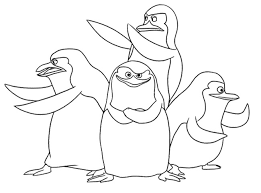 Here are all the main characters together! The Penguins Of Madagascar Coloring Pages Copy Daniel Free Printables