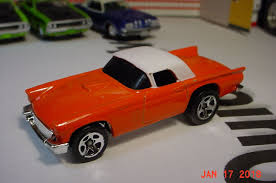 Hot Wheels 2008 194 Mystery Series 57 T Bird Orange White C5s Malaysia Hot Wheels Wheels For Sale Matchbox