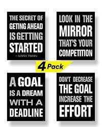 Promote your businesses, services, & events with staples® signs, banners, & posters. Motivational Posters For Gym Classroom Dorm Office Inspirational Quotes Makes A Great Gift Modern Wall Art Set Of Four 4 Each Poster 8 X10 Unframed Certified Print By Digitalfusion U S A Buy Online In