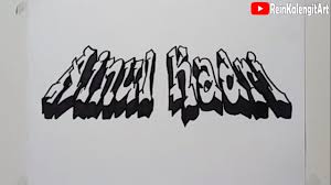Gambar grafiti 3d unik, font, tulisan, nama dan cara mudah membuatnya. Menggambar Grafity Nama Hendri Riquest Youtube