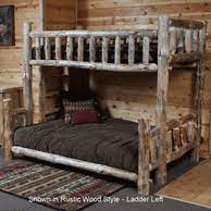 Log cabin style bunk beds. Log Bunk Bed Cabin Bunk Beds Log Loft Beds