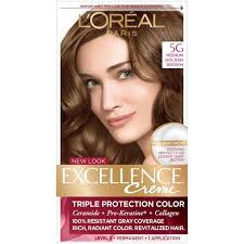 Loreal Paris Excellence Creme Permanent Triple Protection Hair Color 5g Medium Golden Brown
