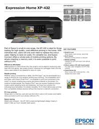 Microsoft windows supported operating system. Epson Expression Home Xp 432 A4 Colour Inkjet Wireless All In One Printer Print Copy Scan 6 8cm Colour Touch Panel 33ppm Mo Manualzz