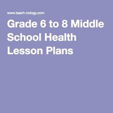 Grade 6 To 8 Middle School Health Lesson Plans Health Lesson Plans Middle School Health School Health
