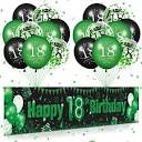 Amazon.com: Green 18th Birthday Decorations for Boys Girls Green ...