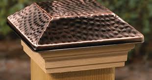 Aged Hammered Metal Post Caps Deckorators Metal Post Caps Post Cap Fence Post Caps